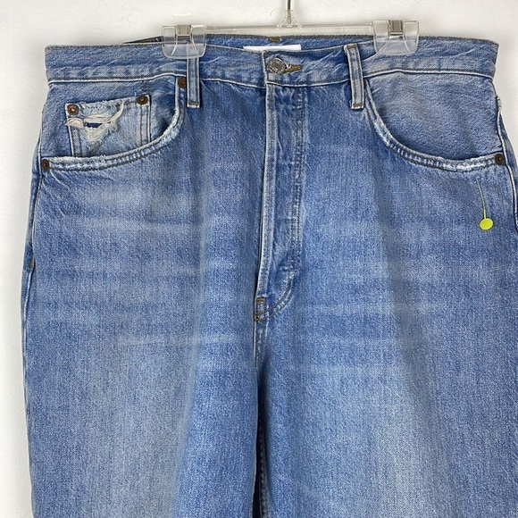 NEW RE/DONE 70s Ultra High Rise Stove Pipe Button Fly Jeans Size 32 - Picture 10 of 16